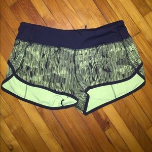 Bright Yellow and Black Patterned Lululemon Shorts